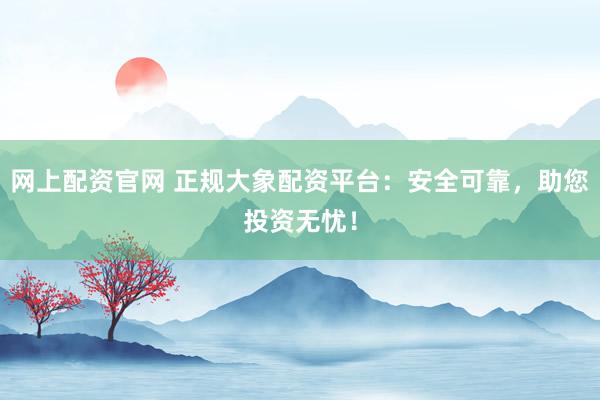 网上配资官网 正规大象配资平台：安全可靠，助您投资无忧！
