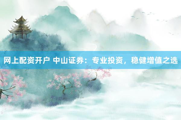 网上配资开户 中山证券：专业投资，稳健增值之选