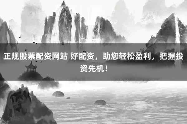 正规股票配资网站 好配资，助您轻松盈利，把握投资先机！