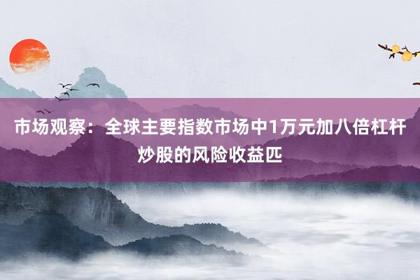 市场观察：全球主要指数市场中1万元加八倍杠杆炒股的风险收益匹