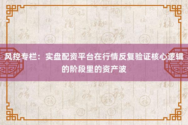 风控专栏：实盘配资平台在行情反复验证核心逻辑的阶段里的资产波