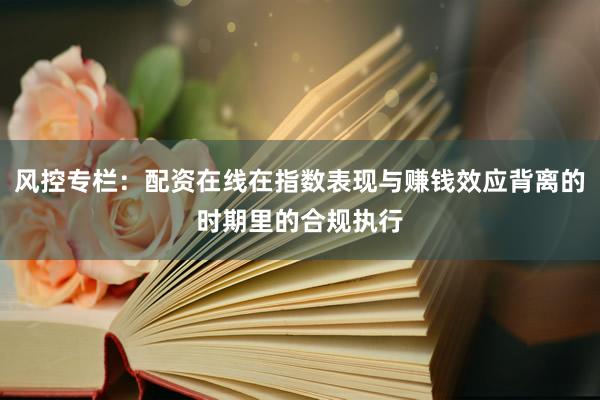 风控专栏：配资在线在指数表现与赚钱效应背离的时期里的合规执行