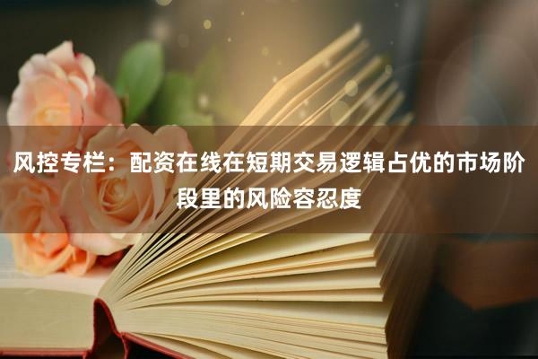 风控专栏：配资在线在短期交易逻辑占优的市场阶段里的风险容忍度