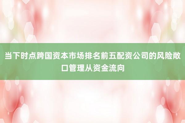 当下时点跨国资本市场排名前五配资公司的风险敞口管理从资金流向