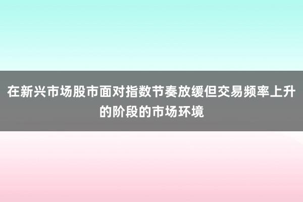 在新兴市场股市面对指数节奏放缓但交易频率上升的阶段的市场环境