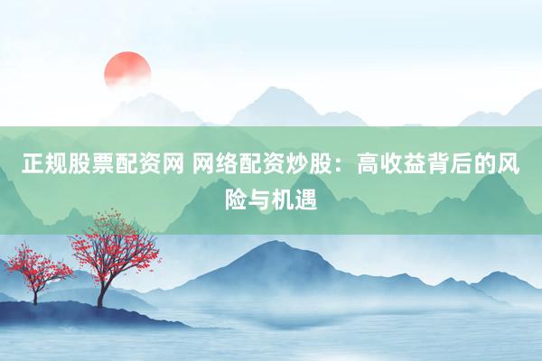 正规股票配资网 网络配资炒股：高收益背后的风险与机遇